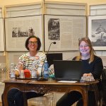 Sara Daffara e Marta Arzarello alla Presentazione risultati Campagna di scavo 2025 presso Centro Studi Turcotti, Borgosesia (VC) - Foto S. Mazza